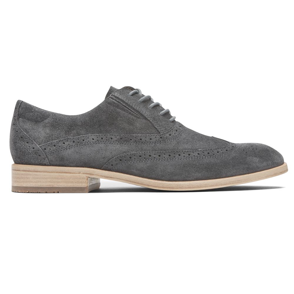 Rockport Canada Total Motion Office Wingtip - Mens Oxfords Grey (OZF507496)